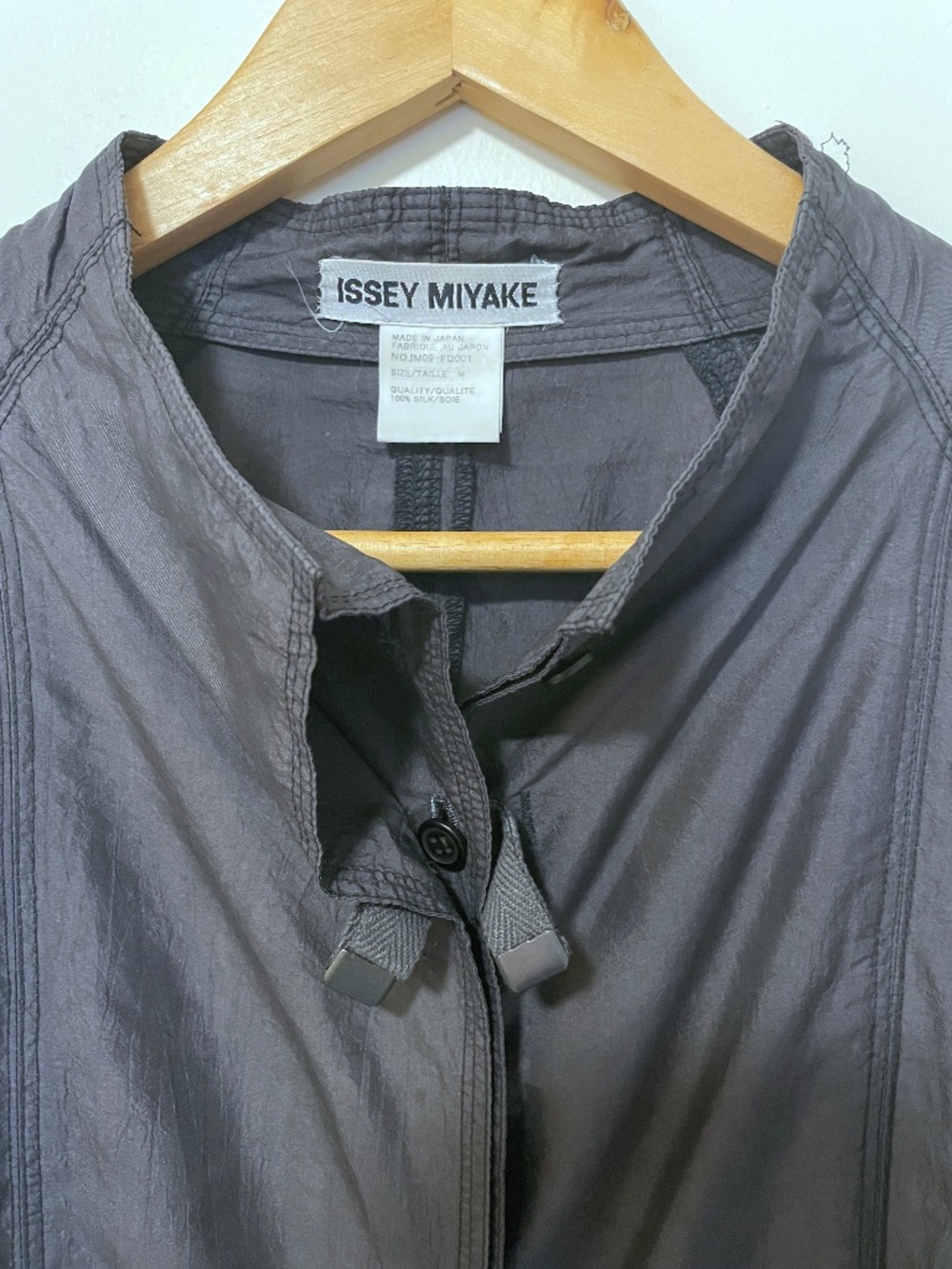 Issey Miyaki Original Vintage Women's Silk Jacket, Grey, Medium